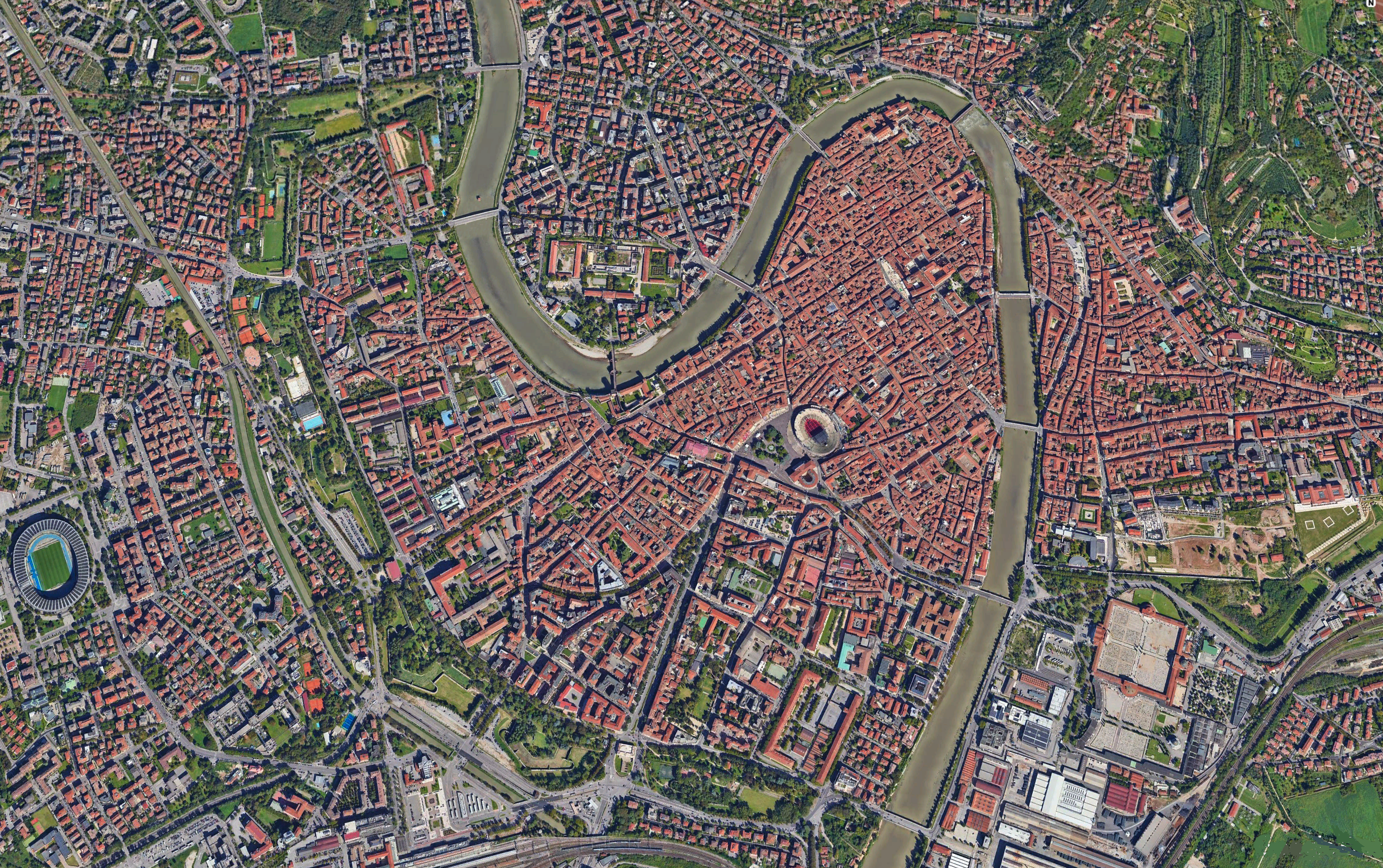 Mappa della città di Verona